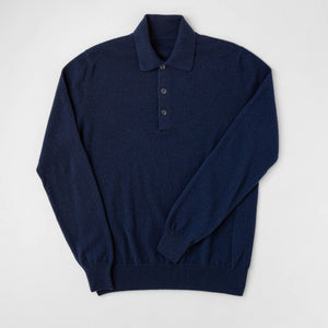 Biagio | Polo | Medium knit (12GG) | Blauw