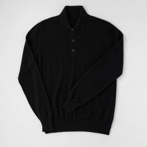 Biagio | Polo | Medium knit (12GG) | Zwart