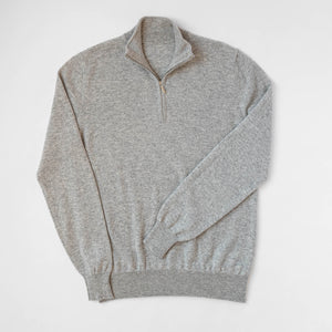 Zovo | 1/4 Rits | Medium knit (12GG) | Licht Grijs